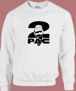 2pac Fist Overlap Old School Sweatshirt 2