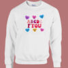 ABCDEFU Matching Colour 80s Sweatshirt