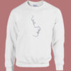 Abstract Face Minimalism 80s Sweatshirt