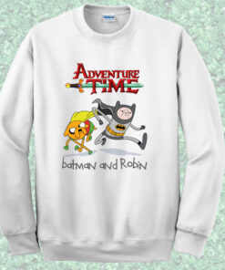 Adventure Time Batman and Robin Crewneck Sweatshirt Adventure Time Batman and Robin Crewneck Sweatshirt