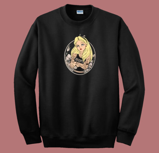 Alice In Wonderland Tattoo 80s Sweatshirt