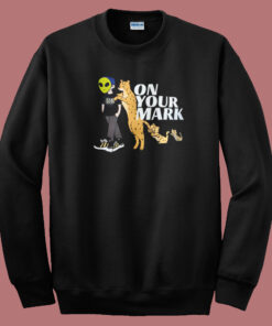 Alien And Panther On Your Mark Sweatshirt On Sale Alien And Panther On Your Mark Sweatshirt On Sale