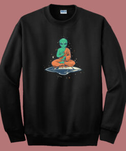 Alien Buddha Funny 80s Sweatshirt Alien Buddha Funny 80s Sweatshirt