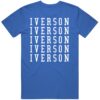 Allen Iverson X5 Philadelphia Basketball Fan T Shirt