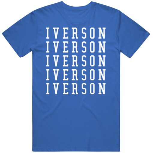 Allen Iverson X5 Philadelphia Basketball Fan T Shirt