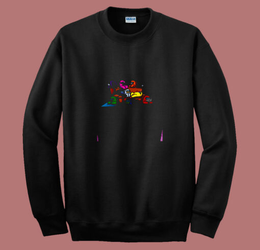 Among Us Character Teambuilding 80s Sweatshirt