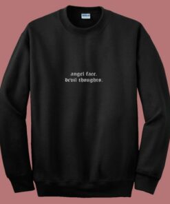 Angel Face Devil Thoughts 80s Sweatshirt