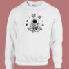 Astronaut Zen Yoga Spiritual Space 80s Sweatshirt