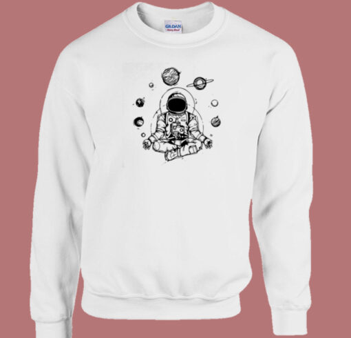 Astronaut Zen Yoga Spiritual Space 80s Sweatshirt