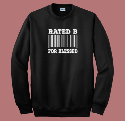 Awesome Bar Code Rated B 80s Sweatshirt