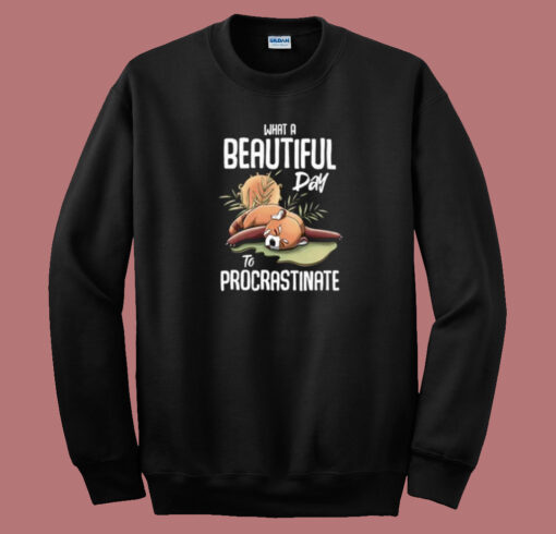 Awesome Procrastinator Day 80s Sweatshirt