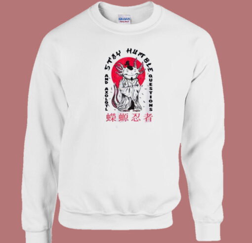 Axolotl Questions Wise Sensei 80s Sweatshirt