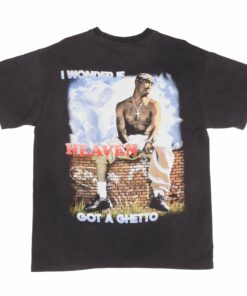 BOOTLEG RAP TEE SHIRT 2PAC TUPAC I WONDER IF HEAVEN GOT A GHETTO BOOTLEG RAP TEE SHIRT 2PAC TUPAC I WONDER IF HEAVEN GOT A GHETTO