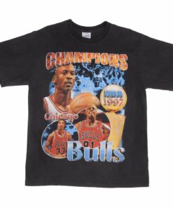 BOOTLEG TEE SHIRT NBA CHICAGO BULLS CHAMPIONS 1997 SIZE XL SINGLE STITCH BOOTLEG TEE SHIRT NBA CHICAGO BULLS CHAMPIONS 1997 SIZE XL SINGLE STITCH