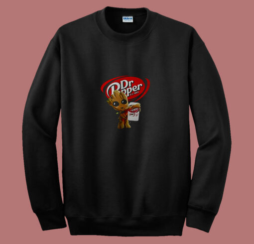 Baby Groot Dr Pepper Guardians Galaxy 80s Sweatshirt