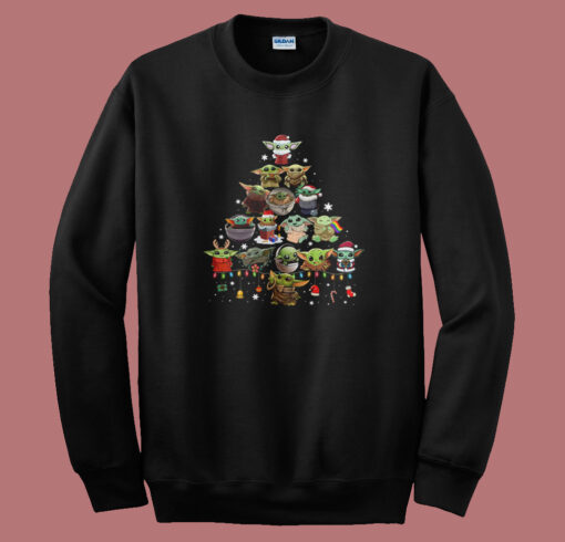 Baby Yoda Emotions Xmas 80s Sweatshirt