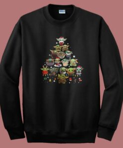 Baby Yoda Emotions Xmas 80s Sweatshirt
