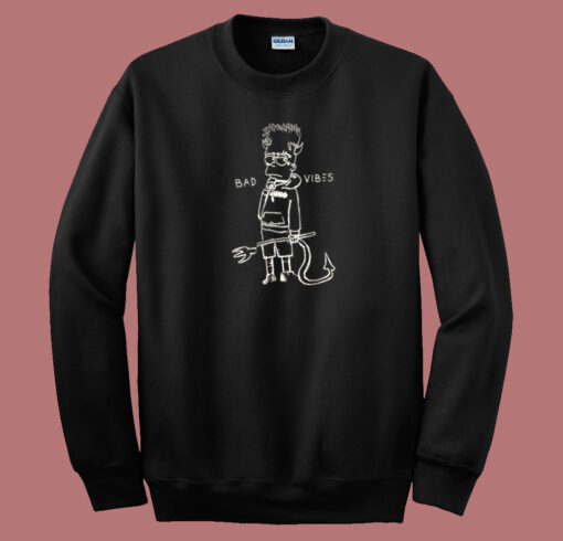 Bad Vibes Bart Simpson 80s Sweatshirt