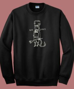 Bad Vibes Bart Simpson 80s Sweatshirt