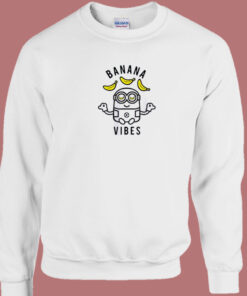 Banana Vibes Meditation 80s Sweatshirt 1