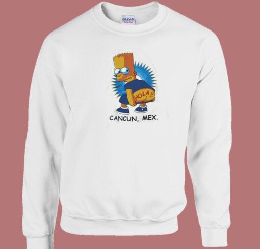 Bart Simpson Cancun Mexico 80s Sweatshirt