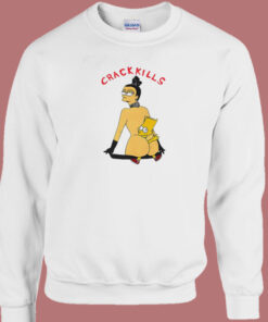 Bart Simpson Crack Kills 80s Sweatshirt 1