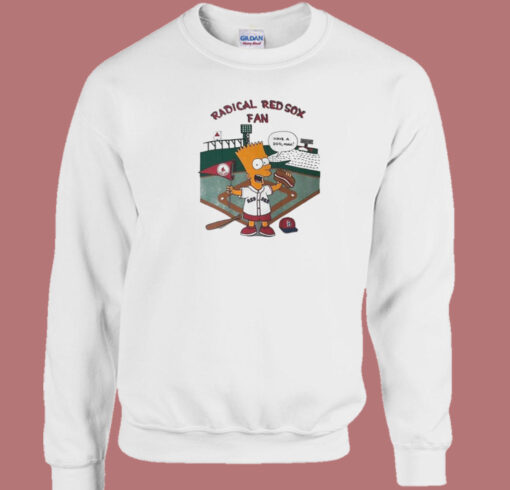 Bart Simpson Radical Red Sox Fan Sweatshirt