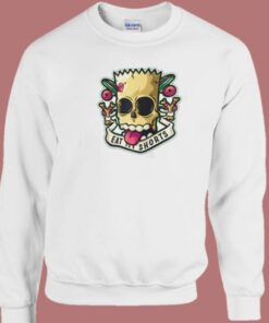 Bart Skull Eat My Shorts 80s Sweatshirt 1 Bart Skull Eat My Shorts 80s Sweatshirt 2
