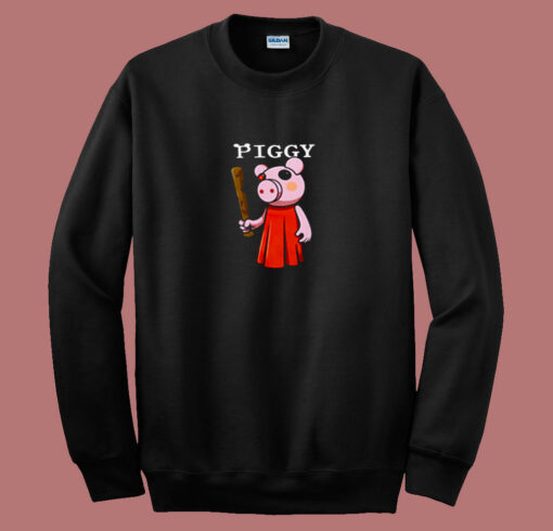 Baseball Bat Piggy Character 80s Sweatshirt