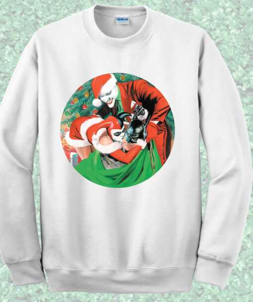 Batman Joker and Harley Quinn Crewneck Sweatshirt