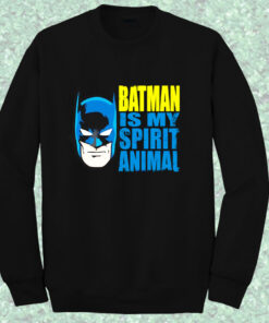 Batman is My Spirit Animal Bob Burger Crewneck Sweatshirt Batman is My Spirit Animal Bob Burger Crewneck Sweatshirt