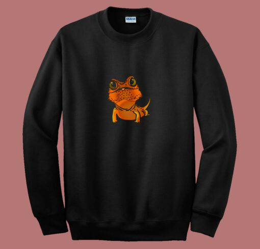 Bearded Dragon Pogona Lizard 80s Sweatshirt