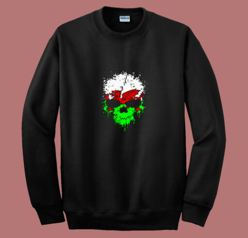 Beautiful Dripping Gothic Skull 80s Sweatshirt