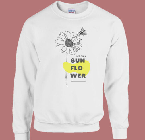 Bee On A Sunflower Funny Sweatshirt