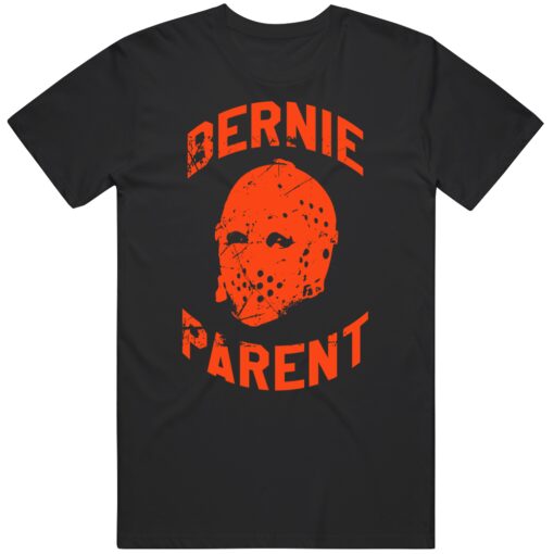 Bernie Parent Goalie Mask Philadelphia Hockey Fan Distressed T Shirt