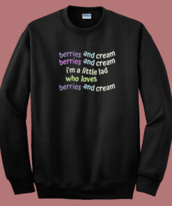 Berries And Cream Meme 80s Sweatshirt