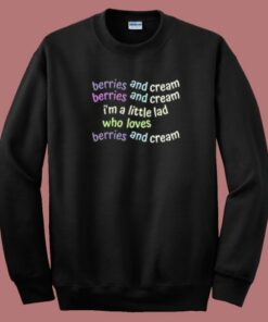 Berries And Cream Meme 80s Sweatshirt