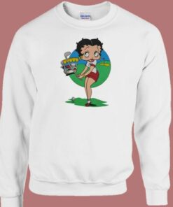 Betty Boop Sunny Day to Play Golf 80s Sweatshirt