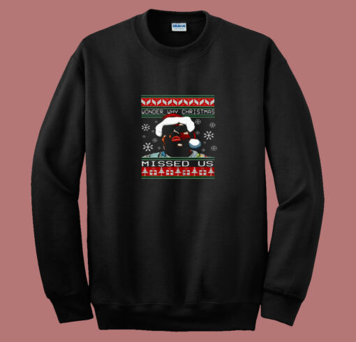 Biggie Smalls Missed Us Christmas 80s Sweatshirt