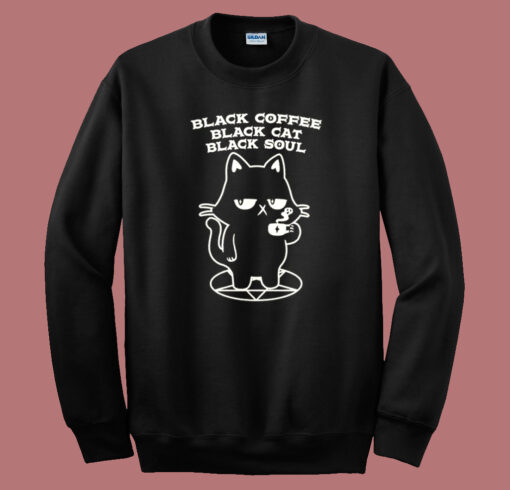 Black Coffee Black Cat Sweatshirt