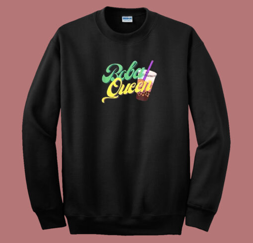 Boba Queen Graphic 80s Sweatshirt