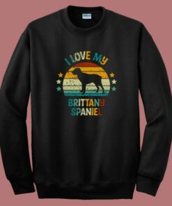 Brittany Spaniel Vintage Sweatshirt 1 Brittany Spaniel Vintage Sweatshirt 2