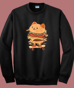 Burger Cat Is Skater Sweatshirt 1