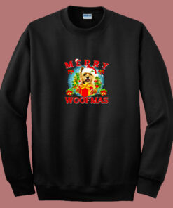 Cairn Terrier Merry Woofmas Christmas 80s Sweatshirt 1