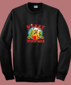Cairn Terrier Merry Woofmas Christmas 80s Sweatshirt 2