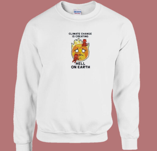 Calcifer Hell On Heart 80s Sweatshirt