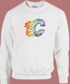 Calgary Flames Pride Night Sweatshirt 1 Calgary Flames Pride Night Sweatshirt 2