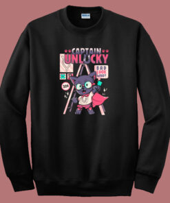 Captain Cat Unlucky Graphic 80s Sweatshirt 1