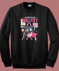 Captain Cat Unlucky Graphic 80s Sweatshirt 1 Captain Cat Unlucky Graphic 80s Sweatshirt 2