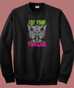 Cat Got Your Tongue Graphic 80s Sweatshirt 1